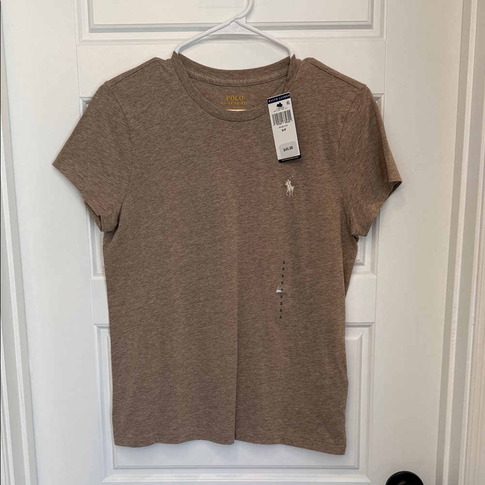 Polo by Ralph Lauren Women's Tan Short Sleeve Tee